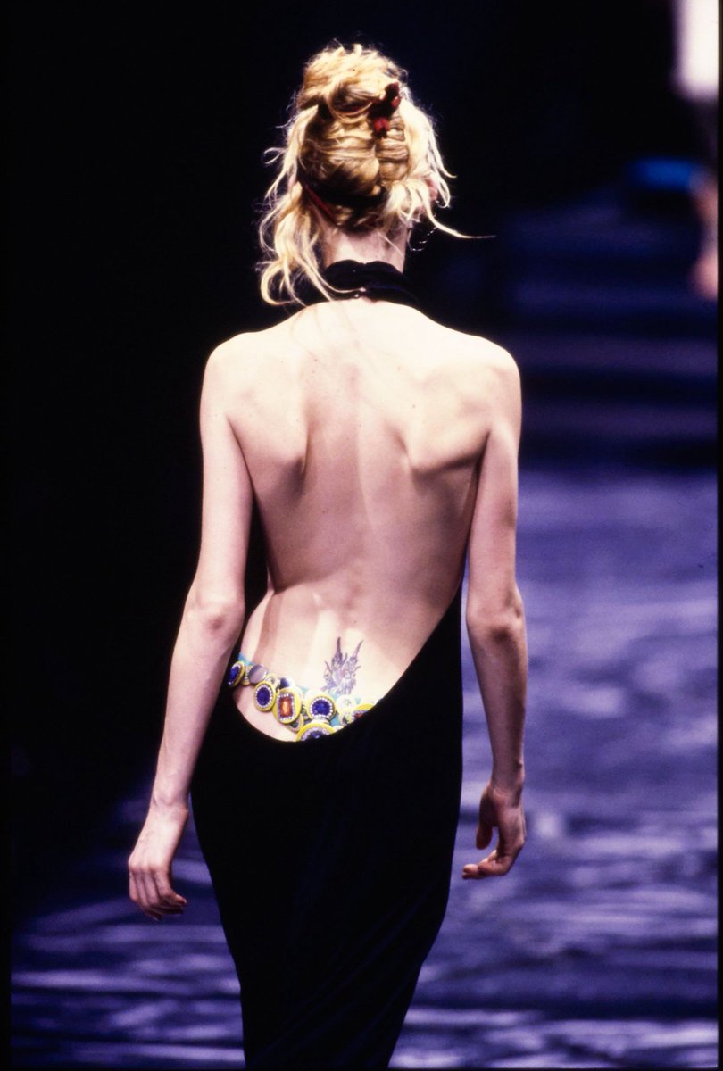 politicalscandy's tweet photo. re: the recent video from @modsiwW styling brooches/pins, some looks from gaultier spring 1997 rtw https://t.co/FrI5U46FpW