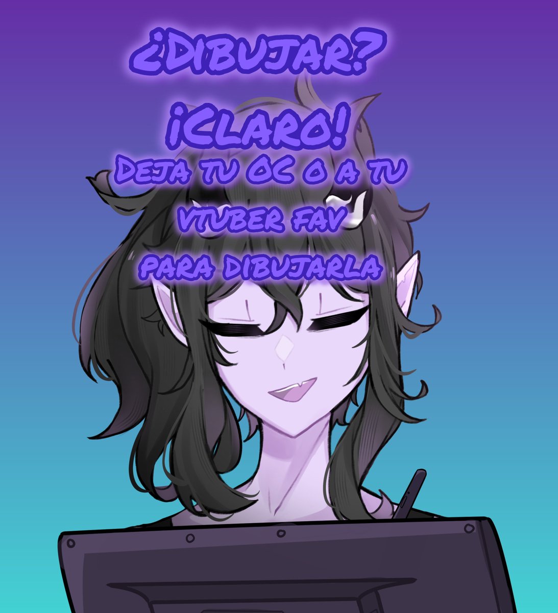 DarkArtvt's tweet photo. Vtuber... O pecadores que vean ésto dejen sus oc o vtuber para poder dibujarlos mañana en directo 
#Vtuber #VtuberES #VtuberEsp https://t.co/L2rKHW9Uwb