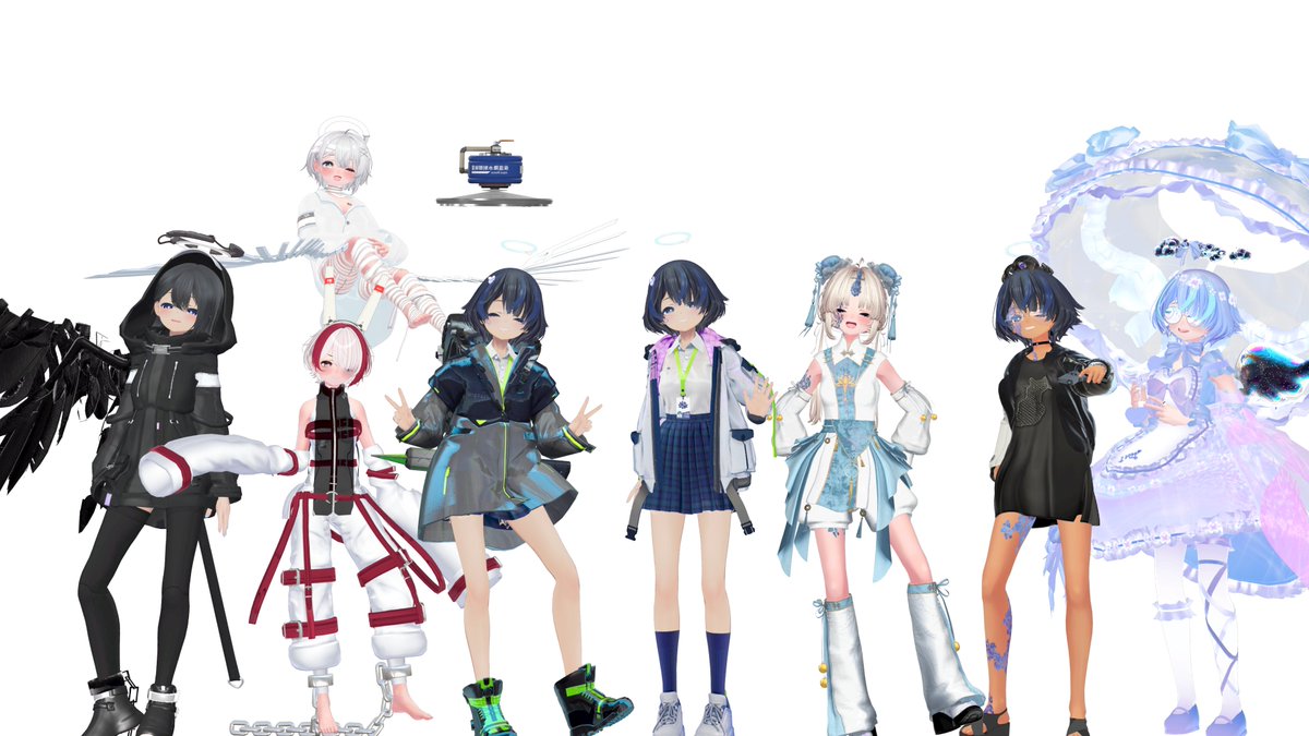 akasode0000's tweet photo. VRC改変記録 
びしょぬれのしずくさん

しずくさん全員集合！
まだまだ改変していくぞ～

#VRChat #VRChat改変 
#びしょぬれのしずくさん https://t.co/PXkUcizxgg