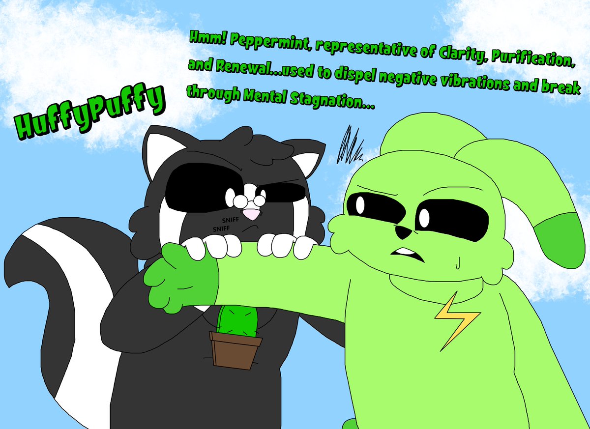 BatScratch5080's tweet photo. If HuffyPuffy is in the area, watch your back...otherwise he might sneak up on you and...sniff you? https://t.co/i3Pwpf0rxh