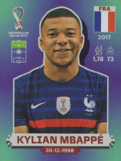 jonasgram1975's tweet photo. Com os 2 golos frente ao Senegal, Kylian Mbappé ultrapassou Just Fontaine e Leo Messi e igualou Gerd Muller, como o 3º melhor marcador em Mundiais (14 G), só (ainda) superado por Ronaldo Nazário (15 G) e Miroslav Klose (16 G) ⚽️⚽️🇫🇷

#fifaworldcup #fwc #fwc26 #panini https://t.co/i03ynhKEyH