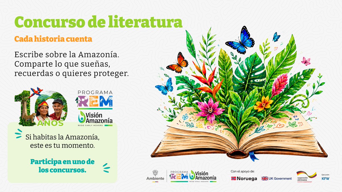 VisionAmazonia's tweet photo. 🌿✍️ Las historias también pueden proteger la Amazonía.

Relatos, poemas y memorias que nacen en el territorio ayudan a mantener vivos los saberes, las experiencias y los sueños de quienes cuidan el bosque cada día.

💚 Tu voz puede inspirar a conservar.

#PalabrasQueProtegen https://t.co/QOLipzdnFX