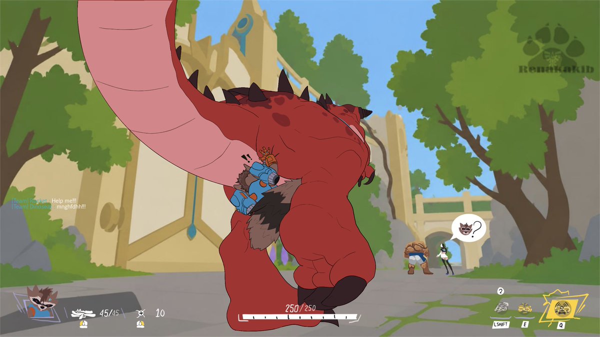renakakib's tweet photo. Im still mad they didn't give the Dino a butt/tail slam CC attack like Emma's. Probably for the best tho since i dont see myself willingly dodging it. 

#nsfw #MarvelRivals #DevilDinosaur https://t.co/HHc1NLL5BL