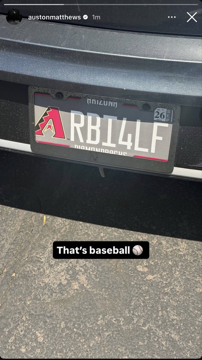polarisquinn's tweet photo. the chances of auston matthews posting your license plate on social media are low… but apparently never zero https://t.co/knexe2LN9g