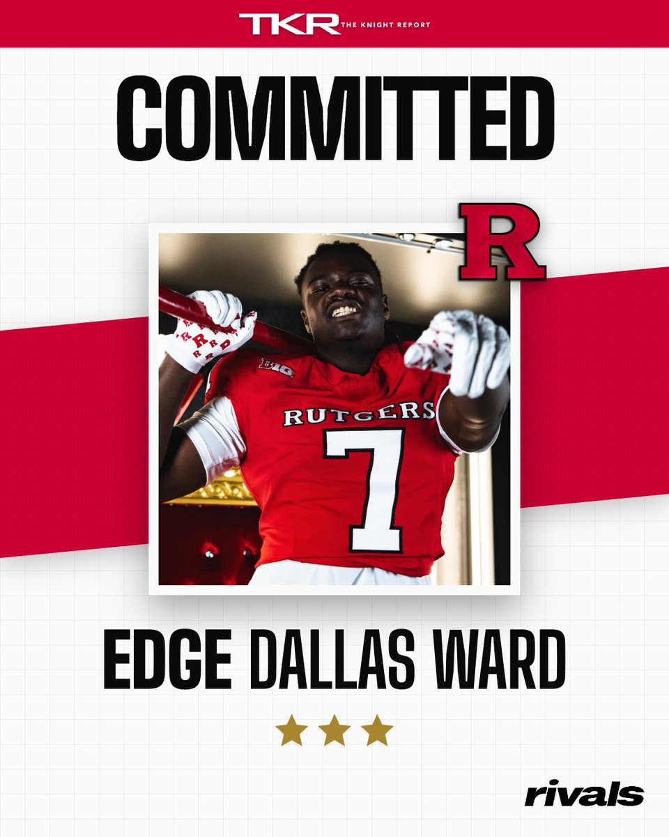 RutgersOn3's tweet photo. 🚨COMMIT ALERT🚨

2027 @RecruitMcintosh (GA) EDGE Dallas Ward (@mr_dallasward) commits to Rutgers Football!

Along with Rutgers, he also took OVs to both Michigan State and Minnesota.

STORY: https://t.co/Yhgr7Y42qv https://t.co/dpDjzLUX2L