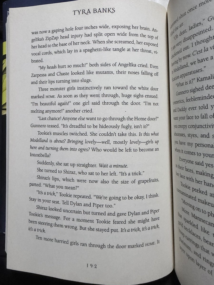 lexapromaxx's tweet photo. I AM FUCKING CRYING
Tyra wrote some of the craziest shit I’ve ever read in a book 😭 #modelland https://t.co/nZV6ba8cH2