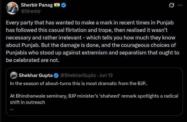 gyro_practor's tweet photo. Bhindranwale is central not just to sikhs or punjab but to the world.

hun tussi hate karo, snub karo, flirt karo ya love, 

all is well.

but ignore at your own peril, the marauders who broke down the gates of hell. https://t.co/wSOAi01Jzt