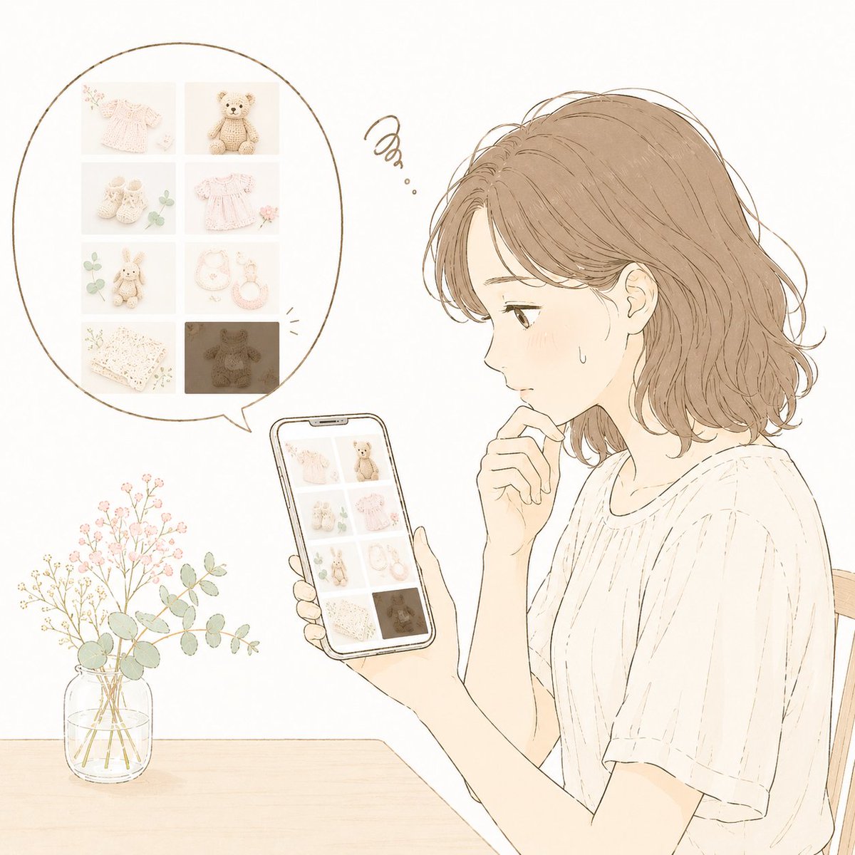 Mino_WebDesign's tweet photo. 検索一覧に並んだ自分の作品が、1つだけ暗く沈んでいました。

1枚ずつ見ると気づけません。
でも、ずらっと並ぶと差が見えてしまいます。

ちょっと怖かったけど、これは直せるサインでした。
明るさと背景を、まわりの作品にそっと寄せるだけ。

検索結果、引いて見たことありますか？ https://t.co/7Jduw7SCeH