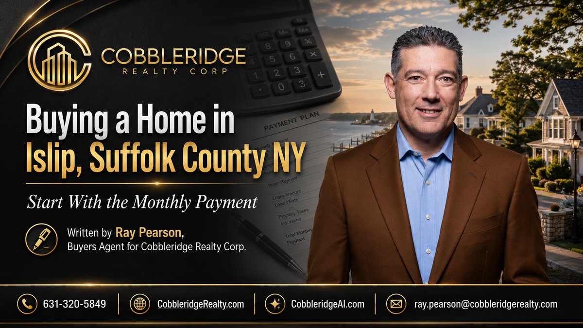 BuyersAgentLI's tweet photo. Islip buyers: the payment tells the truth.

Taxes, insurance, flood zones, condition, and commute can change everything. Start with your monthly comfort zone.

Read the full blog here:
https://t.co/cJ2HTmf7J2 https://t.co/Y4O2Ka55gm
