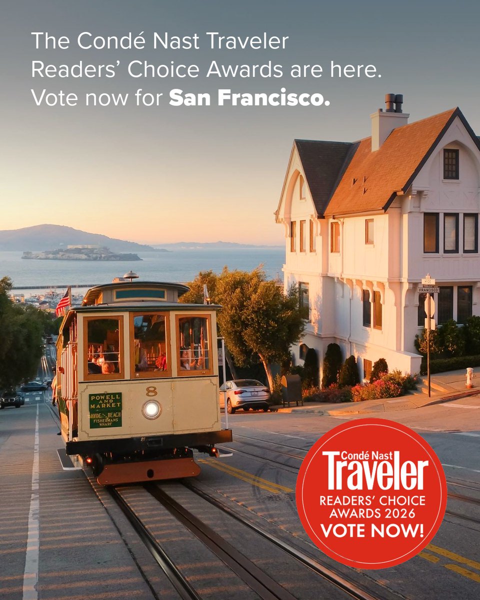 onlyinsf's tweet photo. Last chance to vote for San Francisco!

Voting for the @CNTraveler Readers' Choice Awards closes June 30, and every vote counts. 🌁

🔗 Tap the link and cast your vote today. 🗳️
https://t.co/uQHHUkamwZ https://t.co/Ga9qqYHbE9