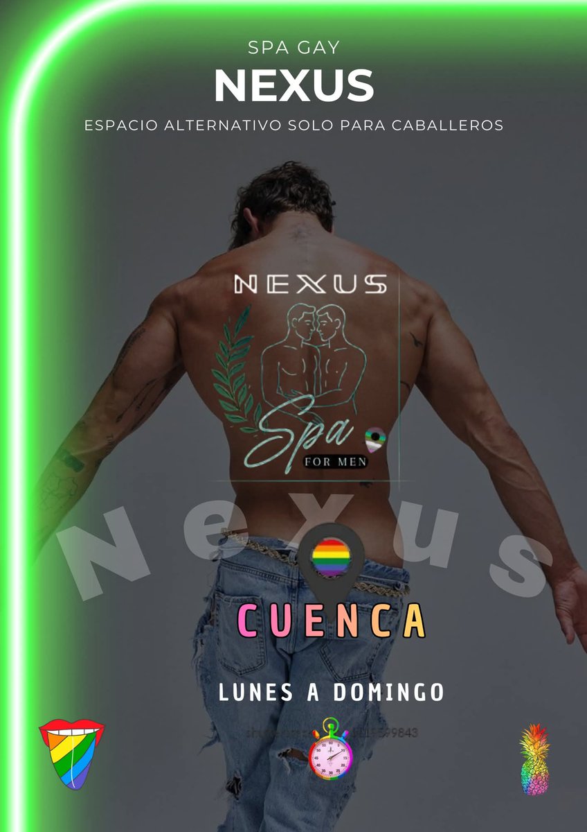 NexusMensSpa's tweet photo. Cuenca Spa Gay alternativo 
CRUISING GAY CLUB
#cuenca #gayclub #sexo #formen #gayclub https://t.co/RXNq2jnCuv