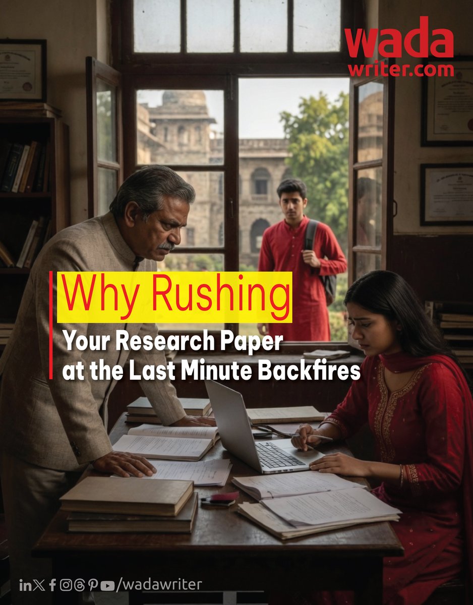 wadaresearch's tweet photo. This blog clearly explains why last-minute research paper writing harms both quality and learning. 
Read full article: https://t.co/rw7ZGUIoi7 https://t.co/3QGQm5RZnd