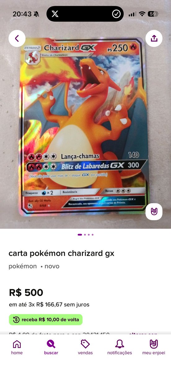 mmanutchi's tweet photo. vendedores de carta pokémon no enjoei me surpreendem de verdade https://t.co/3HPv7zqmiO