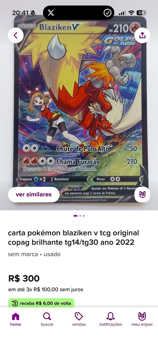 mmanutchi's tweet photo. vendedores de carta pokémon no enjoei me surpreendem de verdade https://t.co/3HPv7zqmiO