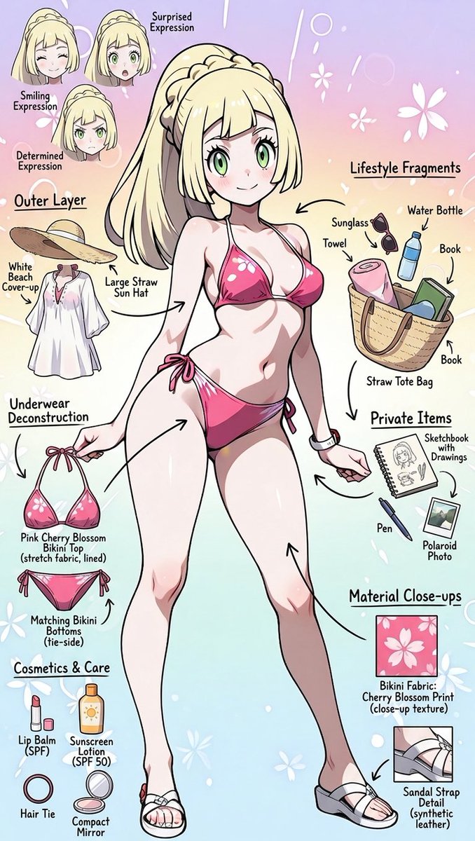 5md_3355's tweet photo. リーリエちゃん➰💫

可愛いサマーバージョン🏖️

This  AI illustration does not contain nudity or have any sexual intent.
 #Lillie  #Pokémon https://t.co/jXdm4XARN7