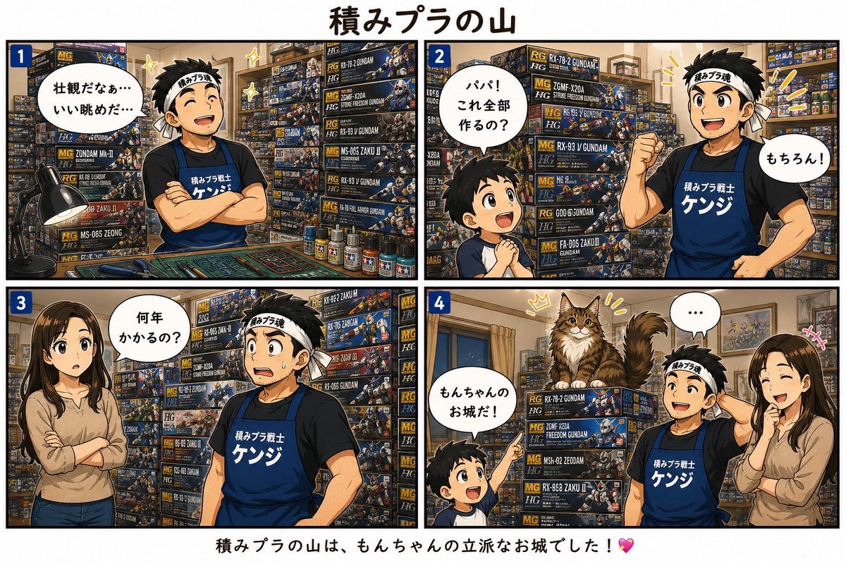 ☀️おはようございます！ 【積みプラ戦士ケンジ 第6話】 「全部作るの
