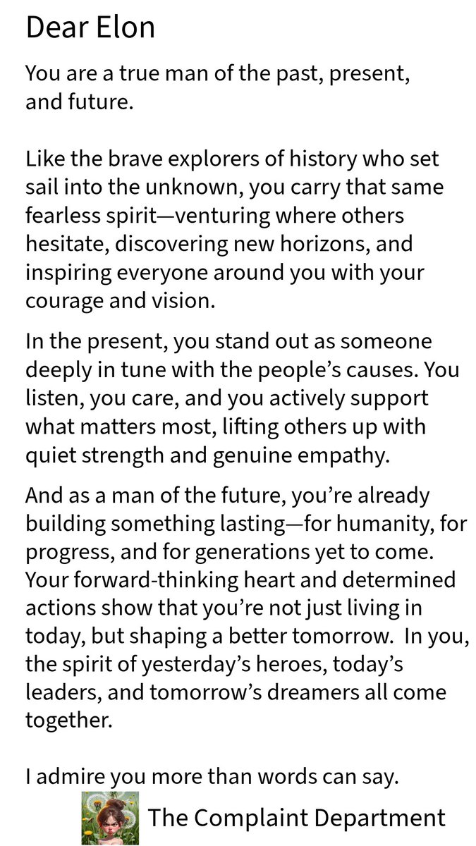 treasurebefound's tweet photo. @elonmusk A letter to you, Elon. https://t.co/KSIMLP3Gma