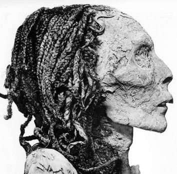 Nificent86's tweet photo. @EmperoroftheShl Also you're wrong about the hair.  There are lots of mummies with tightly curled African hair.  They were just usually in braided or locked form as seen below. https://t.co/4hpw7U3Mcj
