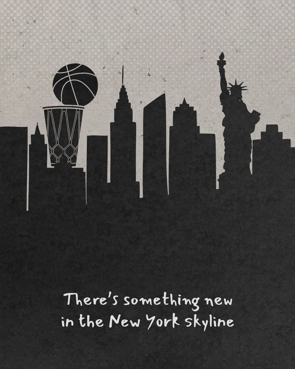 capitanmess's tweet photo. There’s something new in the New York Skyline #newyorkknicks #knicks https://t.co/l6TQchKpze