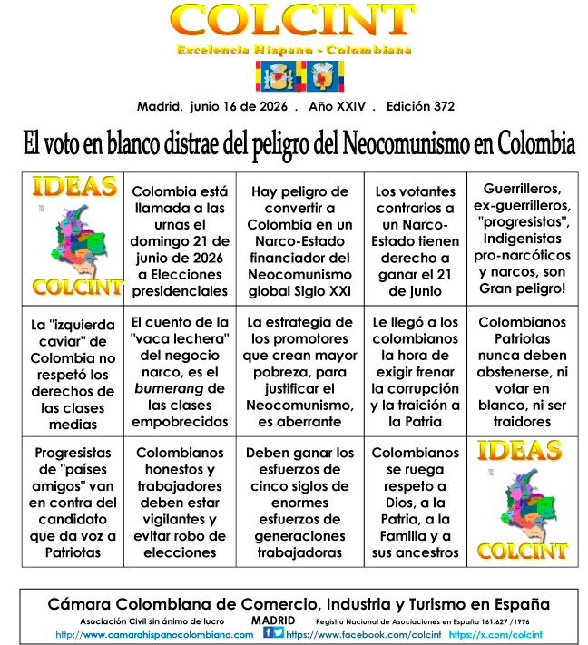 colcint's tweet photo. El voto en blanco y la abstención distraen del Neocomunismo en Colombia. CLICK Aquí:
https://t.co/sT85iXv9OW https://t.co/yxI9qlAKcm