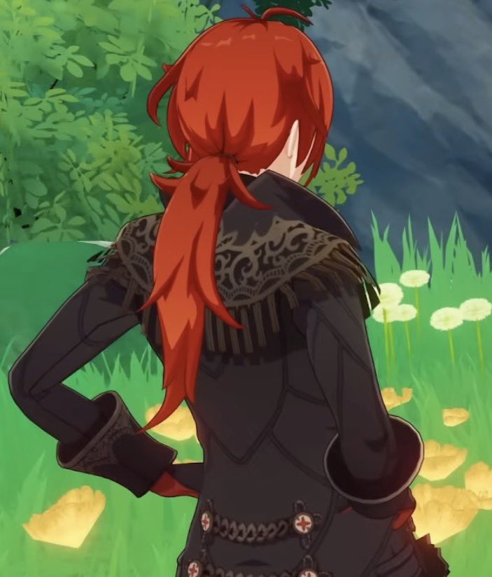 dawnvindr's tweet photo. Forgot to mention Diluc also finally putting both hands on his hips.. new emote in like 5 years.. he looks so CUTE I WANT TO SQUEEZE HIS CHEEKS https://t.co/su8X9jXAc3