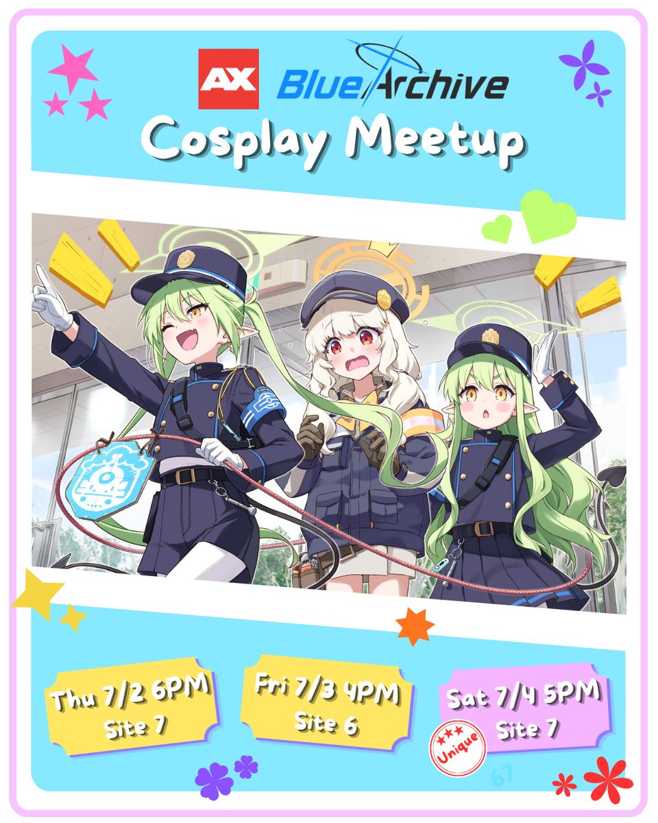 Made_To_Maid's tweet photo. We’ll be hosting a bunch of side activities at the AX Saturday BA gathering at site 7, including a prize raffle and AX exclusive pink woman stickers! If you’re around we’d love to see more senseis there :)
#AX26 #BlueArchive https://t.co/RI3cmIUxyi