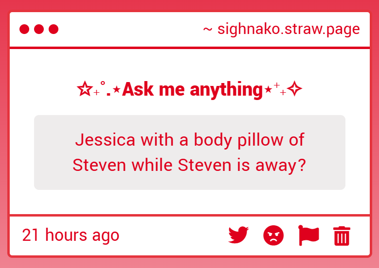 SighNako's tweet photo. Nah. She has plushies for emotional support. https://t.co/PPB24MJ9wz