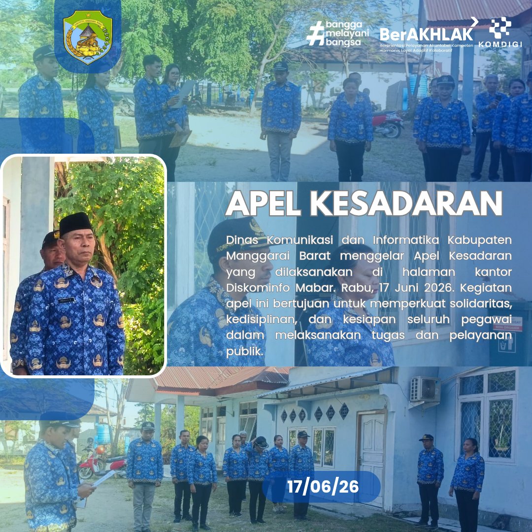 DiskominfoMabar's tweet photo. Apel Kesadaran Diskominfo Mabar
17 Juni 2026 https://t.co/p7kIpu1aE8