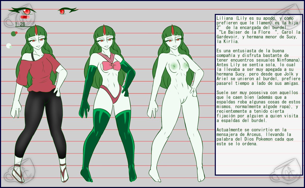 PokeZoneFur's tweet photo. Hace tiempo que quería volver a hacer fichas de personajes.

Y bueno, considerando en todo lo que e trabajo en Lily, por no no hacer la primera para esto.

Bien espero disfruten de esta hoja. 

Me faltan dos detalles mas, pero esas las pondre en otro momento. https://t.co/SHDJi5ljiq