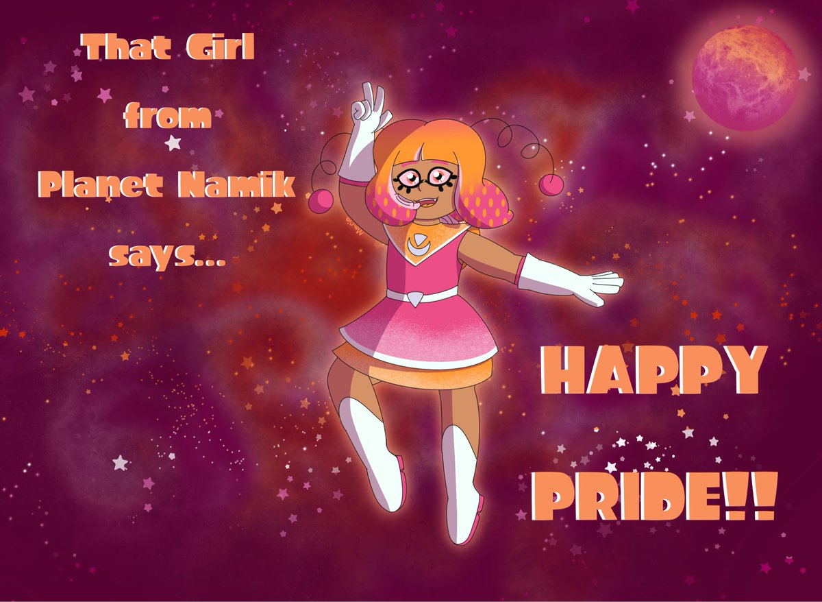 Maria_Mansion's tweet photo. Breaking News: Lesbian Alien has a message from Planet Lesbian!1!1 NOT CLICKBAIT
#splatoon #splatbands #squidsquad https://t.co/5WPRb2xk3B