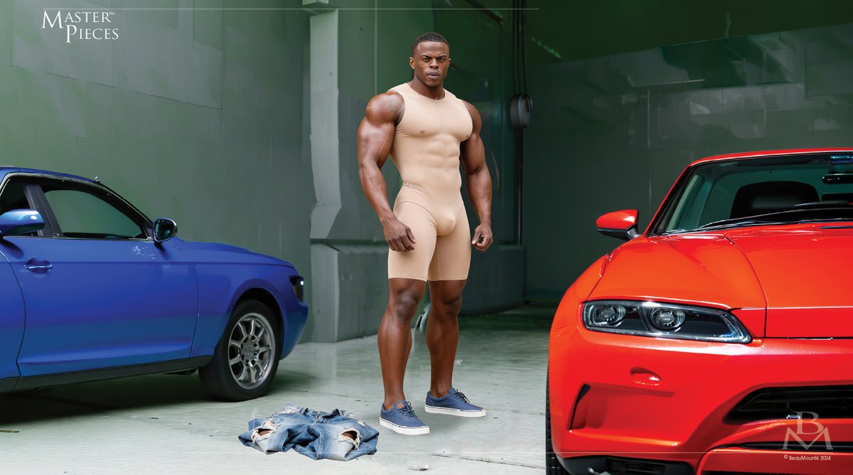BeauMounte's tweet photo. "Andre's Autos"... 
#gay #bara #aiporn #gayart #nsfw #muscle #bigdick https://t.co/7MAfISszLv