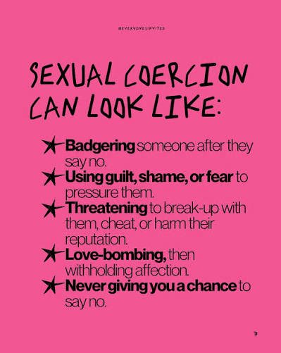 strkrhds's tweet photo. the men in the replies literally are just proving this point. coercion has never been part of consent and will NEVER be. if you’re coercing someone into sex, regardless who what gender you are, you are a rapist. you are not owed sex by a partner or entitled to their body. https://t.co/nX6pVgj8er