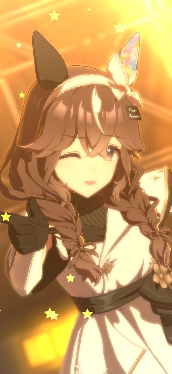 CIPHER315's tweet photo. おはようございます😃

昨夜は寝る前にブーケちゃんスクショタイムしてましたw

この娘可愛すぎるだろ😍

ブーケちゃんの勝負服デザインした人はマジ天才だと思ふ！ https://t.co/VH6bquBmJx