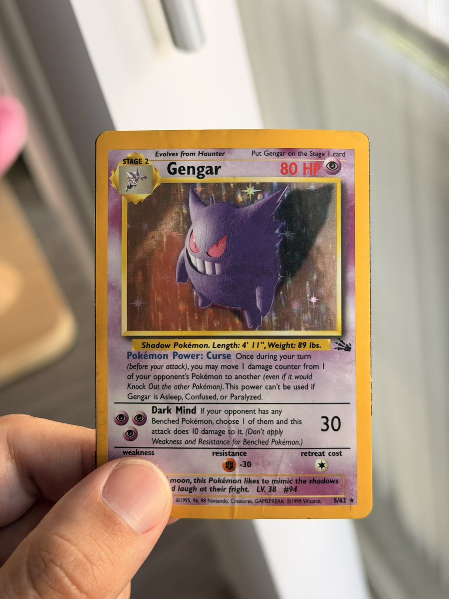 bindifyapp's tweet photo. @clairecollects Brother found his old cards a while ago and said I could have this. Been trying to flatten it with a book for days now 🫪 https://t.co/OxAu0GSm6j
