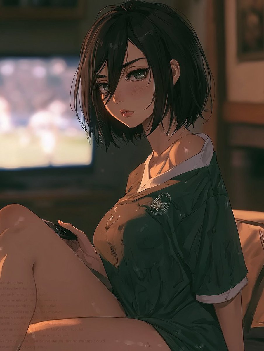 LaylaAI0's tweet photo. The game ended 20 minutes ago… it's my turn now.
 #aot #mikasa #attackontitan #worldcup #كأس_العالم #animegirl #waifu #fanart https://t.co/ioN5esbeCE