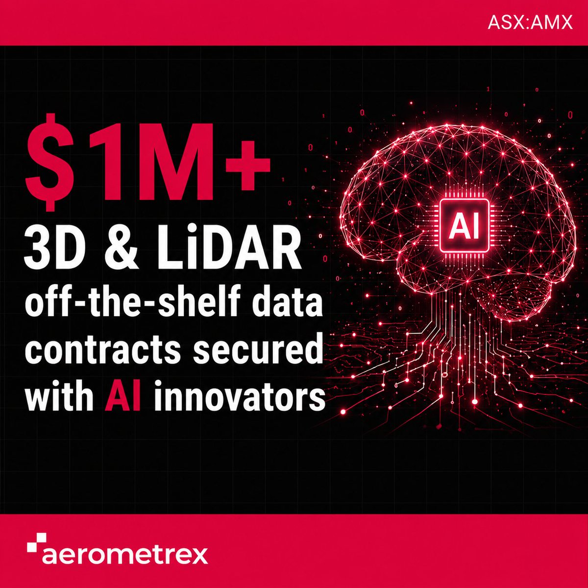aerometrex's tweet photo. Aerometrex secures $1.07M in off-the-shelf data contracts with 2 leading AI firms, Zeromatter &amp; Neara, licensing existing 3D &amp; LiDAR catalogues.

 #AMX #AI #DigitalTwin #LiDAR #ASX https://t.co/O2tCfeGgOF