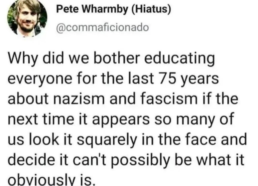 BladeoftheS's tweet photo. Because it was always about pretending only Nazi Germany and Imperial Japan can be bad, to cover up the countless atrocities US and European Imperialism have caused.

So of course they aren't going to acknowledge it now. https://t.co/bTY42klt4U