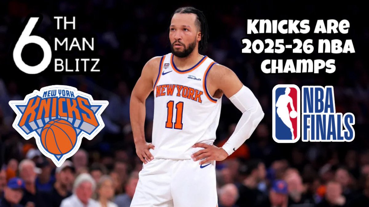 6thManBlitz's tweet photo. The Knicks got the job done 😈‼️Was this the best postseason run in recent memory? #newyorkknicks #fypシ゚viral #NBAChampionship 
WATCH HERE: https://t.co/FyLLZE95Q1 https://t.co/JBgwMXiTSP