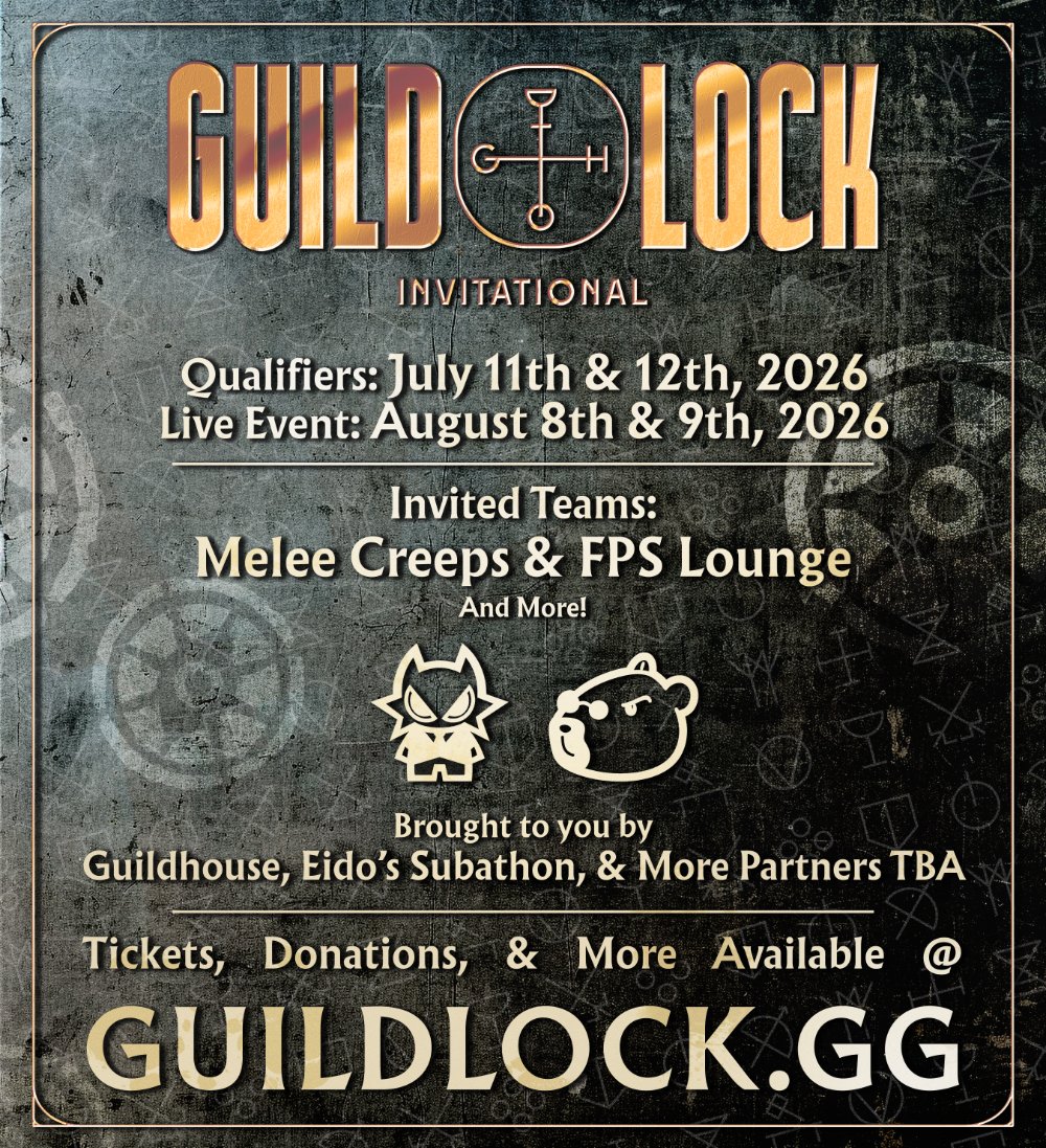 Peer_Content's tweet photo. Deadlock's Guildhouse LAN updates!

Invited teams and qualifier dates have officially been announced for GuildLock Invitational.

Huge thanks to @Eidorian510, who has pledged support through his upcoming Subathon to help increase the prize pool.
More teams and announcements soon! https://t.co/lMHYRLwKWd