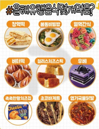 thinkingtree413's tweet photo. 올해 유행음식 중 몇개 먹어 봤나요? https://t.co/ZIKesXj52h