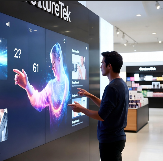 GestIntel's tweet photo. Winning Brands GestureTek: In-store retail media tools are increasingly desired by stores.   GestureTek is presenting our concept to media management organizations serving retailers and others.  Goal?  To accelerate use of our gesture-controlled interactivity.  $WNBD #GestureTek https://t.co/8y5ZaC0zFj