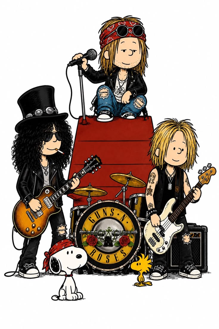 SNOOPYFans01's tweet photo. Snoopy x Guns N Boses 🎸 https://t.co/rsKmcd8dwn