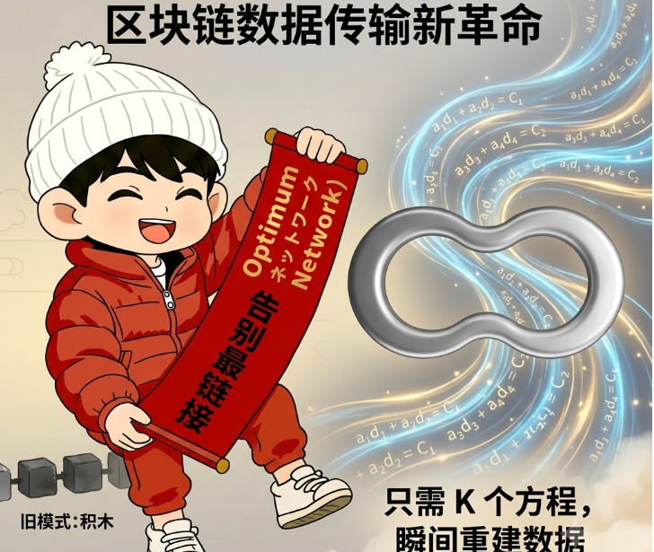 Darkwjq's tweet photo. 大家好,周一开工了!
熬夜看了世界杯小组赛,日本VS荷兰的上半场,
看了个寂寞.
四个进球全是下半场进的🤣

为什么 RLNC（随机线性网络编码）正在重塑区块链数据传输？

传统编码方式或分片系统里，数据传输永远被「最慢的那一块」拖后腿。你必须等 slowest shard 全部到齐，才能解码恢复完整数据。一旦网络抖动或某个节点延迟，整个传输就卡住了。

RLNC 彻底改变了这个游戏规则：
它把原始数据编码成一系列随机线性组合（方程）。每个数据包都是一个「混合方程」，而不是固定分块。接收方不需要按顺序、也不需要收到所有特定包，只要收集到足够数量（K 个）线性独立的方程，就能通过简单的线性代数运算，瞬间解出原始数据！

这意味着： 
✅传输时间不再依赖最慢节点
✅整体速度显著提升，延迟大幅降低
✅天然支持乱序到达、丢包重传极少
✅容错性极强，特别适合去中心化、高动态的区块链网络

简单说，RLNC 让数据像「液态」一样流动，而不是一块块「积木」必须按顺序拼完。Optimum 正是基于这项技术，打造了下一代高速数据传播网络。
未来区块链的性能瓶颈，不再是带宽，而是「如何聪明地编码和传播数据」。

@get_optimum 

-----

Hello everyone, it’s back to work on Monday!
I stayed up late to watch the first half of the World Cup group stage match between Japan and the Netherlands,
but it was a bit of a let-down.
All four goals were scored in the second half 🤣

Why is RLNC (Random Linear Network Coding) revolutionising blockchain data transmission?

In traditional encoding methods or sharding systems, data transmission is always held back by the ‘slowest link’. You have to wait for all the slowest shards to arrive before you can decode and reconstruct the complete data. The moment there’s network jitter or a node experiences latency, the entire transmission grinds to a halt.

RLNC completely changes the game:
It encodes raw data into a series of random linear combinations (equations). Each data packet is a ‘mixed equation’, rather than a fixed chunk. The recipient does not need to receive packets in order, nor does it need to receive all specific packets; as long as a sufficient number (K) of linearly independent equations are collected, the original data can be instantly reconstructed through simple linear algebra!

This means:
✅ Transmission time no longer depends on the slowest node
✅ Overall speed is significantly improved, with latency drastically reduced
✅ Naturally supports out-of-order arrival, with very few packet loss retransmissions
✅ Exceptional fault tolerance, making it particularly well-suited for decentralised, highly dynamic blockchain networks

Put simply, RLNC allows data to flow like a ‘liquid’, rather than as ‘building blocks’ that must be assembled in sequence. Optimum has built the next-generation high-speed data propagation network based precisely on this technology.
The future performance bottleneck for blockchain will no longer be bandwidth, but ‘how to intelligently encode and propagate data’.

@get_optimum