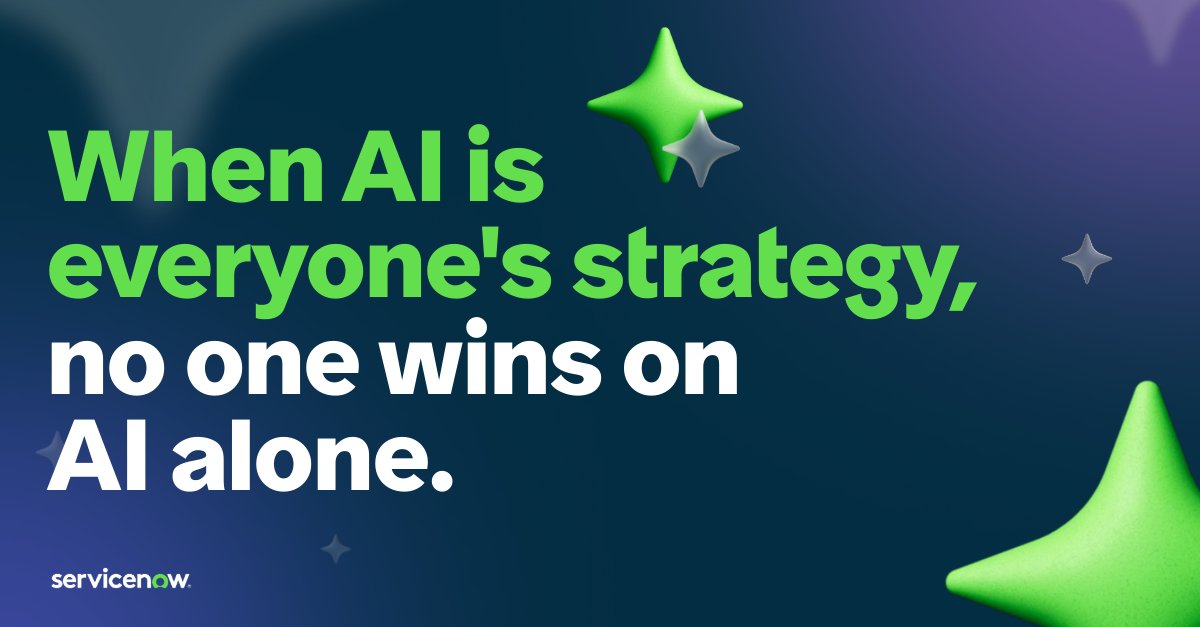 amkhan48's tweet photo. Ever wonder if AI is just the start? Dave Wright from ServiceNow dives into how the ServiceNow AI Platform can orchestrate work across systems to truly reinvent business. Worth a read: https://t.co/IZ8En25EKU 🤖 https://t.co/eGBVacI1F7