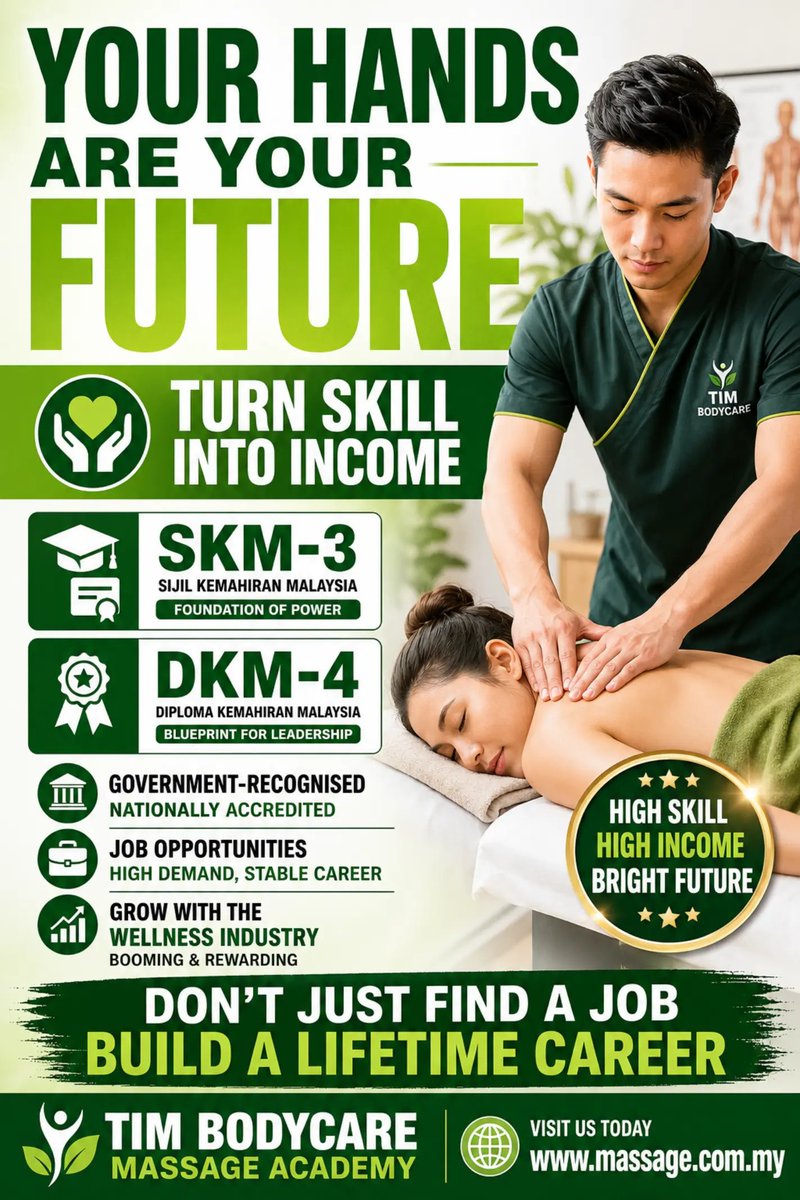 MassageSpa's tweet photo. Plan B, start a part time massage service earn RM300-RM800 a day https://t.co/WRAhxXcr9J