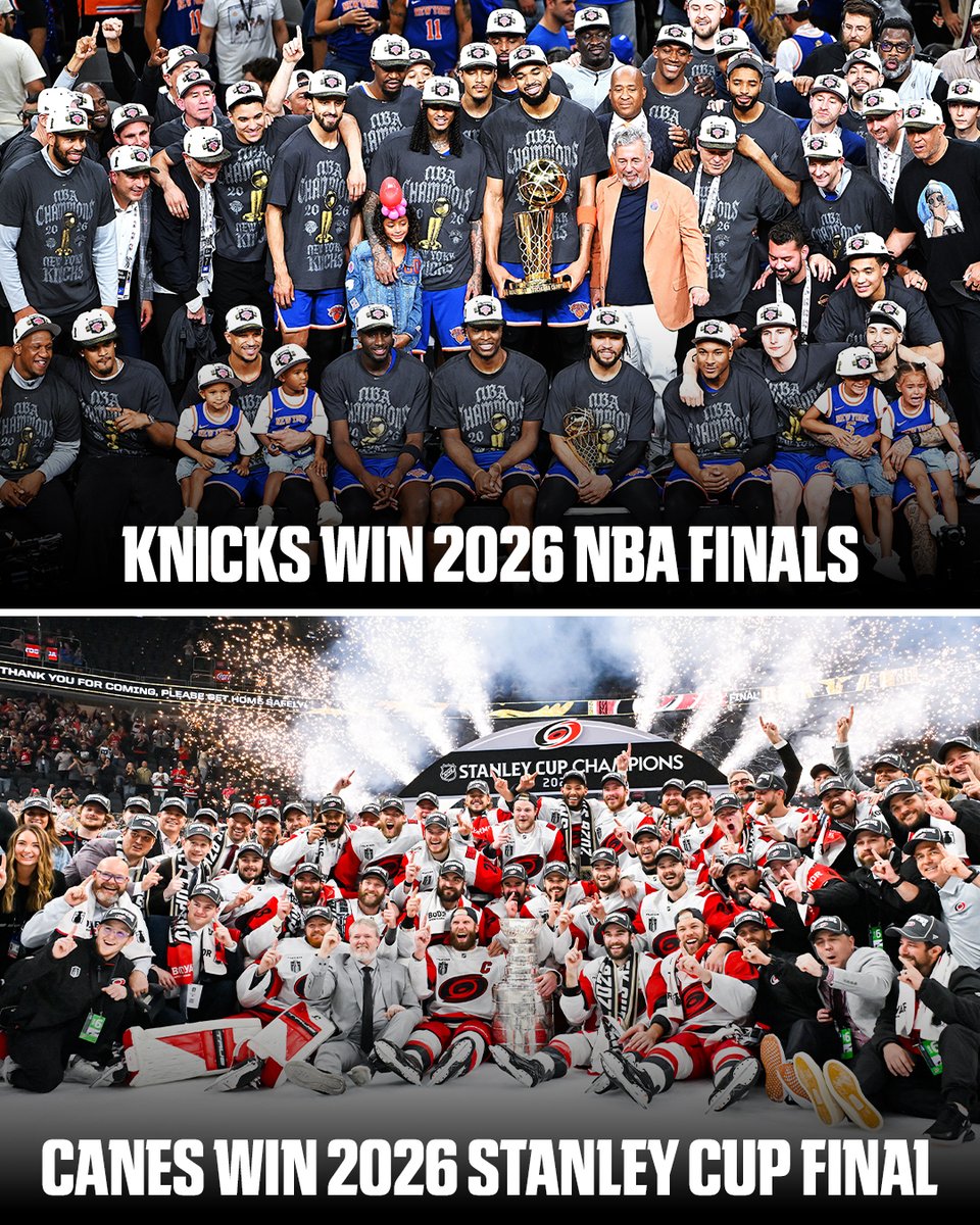 SportsCenter's tweet photo. 53-year drought.
20-year drought.

Both gone in a matter of 24 hours 🏆🏆 https://t.co/0mkrI5GAs5