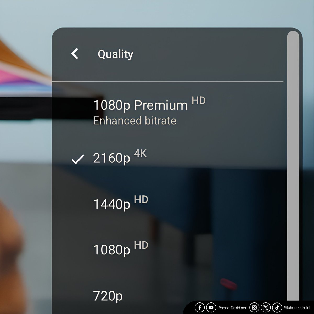 iPhone_Droid's tweet photo. แปลกแต่จริง YouTube บอกว่า 1080p Premium ดีกว่า 4K
เฮ้ @grok ได้โปรดอธิบายเรื่องนี https://t.co/vSAuLq9KrS