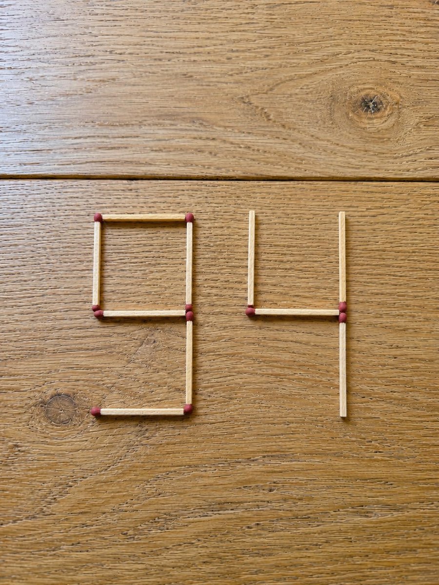 Novacolson's tweet photo. @Gosleepriya The answer is 94. If you flip the image upside down and remove the [top/side] line from the 4, it makes 94. https://t.co/g328UQeNGS