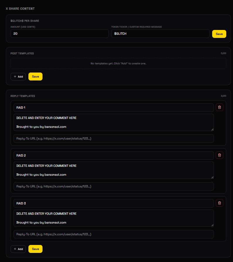 BARSdev's tweet photo. 3 new raids setup. If you are a $BARS holder, you know what to do to grab some free supply! 👀

After what solana:7kkQU6AhUadtoszttEKprirvpgBihJHPoHVczebvi7i3 Fat Cat did, would be wise to grab some $GLITCH before bond.

https://t.co/7hSF4yTbyo https://t.co/gBNCQhxJA4
