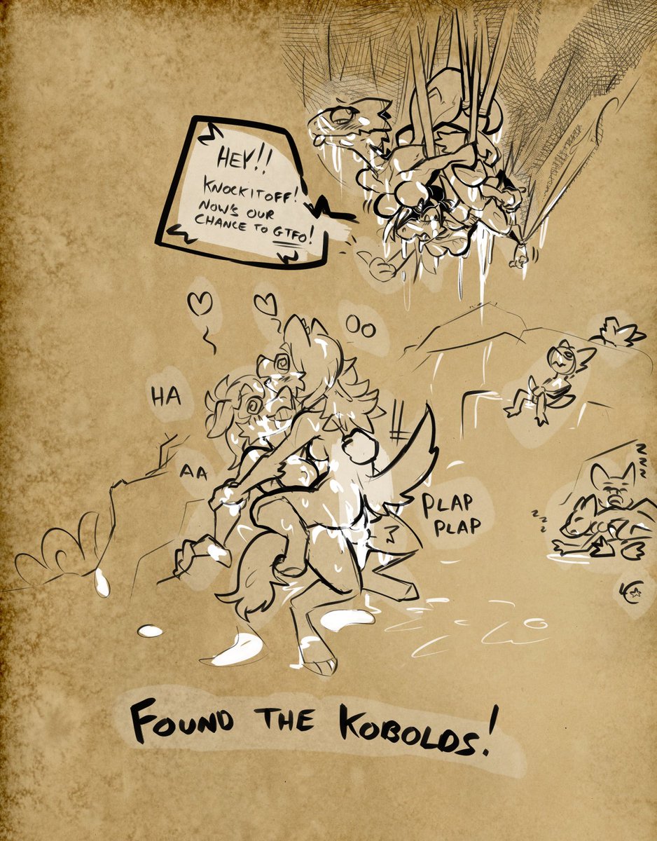 lizardillochips's tweet photo. Naughty comm of an Adventuring party falling for those pesky kobold traps... https://t.co/TzYvaJcHp0